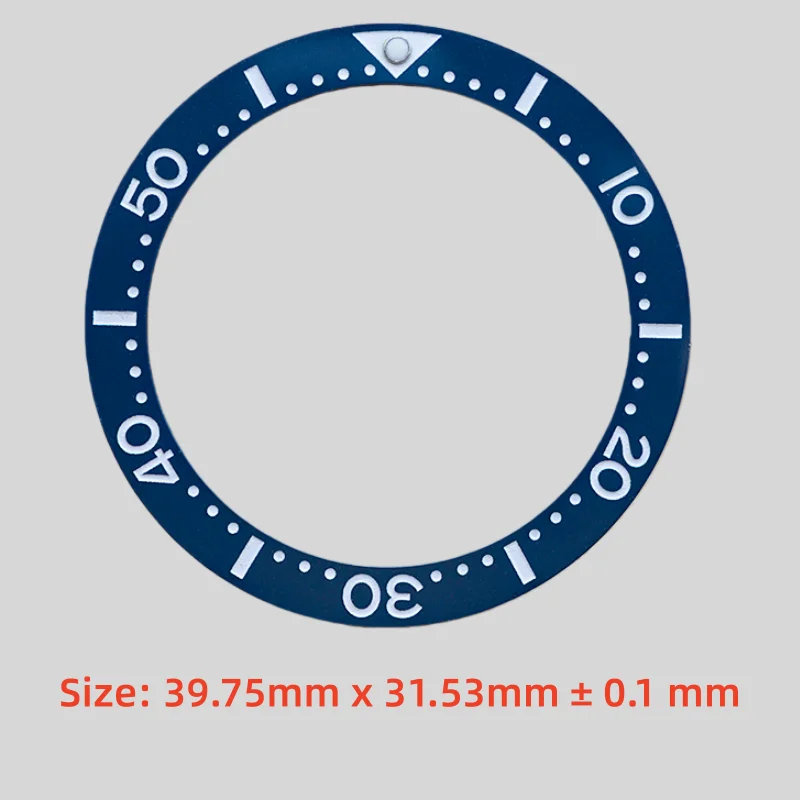 

Size: 39.75*31.53mm Flat Ceramic Bezel Insert Can Be Paired With SKX007 Diving Watch Case Watch Part Watch Bezel Ring