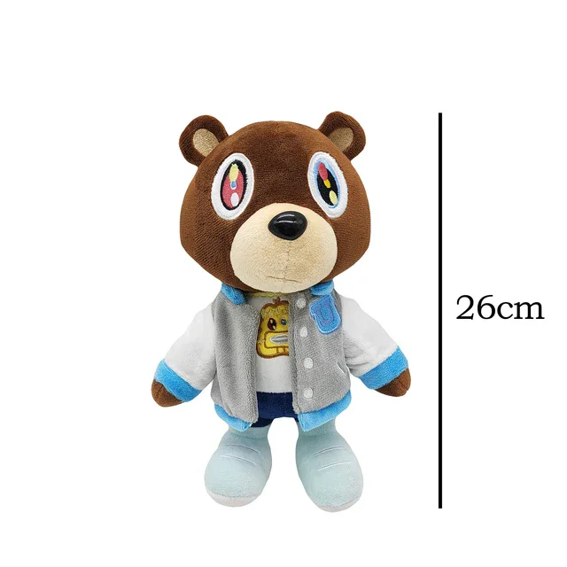 Kanye Teddy Bear Plush Toy Cartoon Bear Dolls Stuffed Soft Toy Christmas Birthday Gift For Children 26cm-30cm