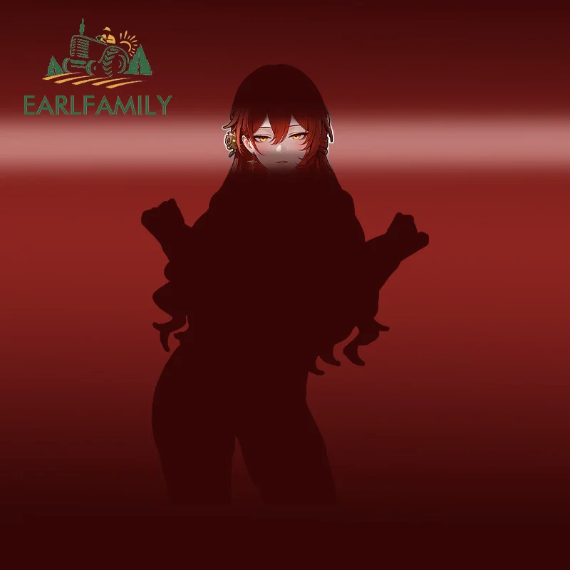 EARLFAMILY Honkai Star Rail Himeko Car Styling Red Haired Girl Hot Selling Stickers Windows Decal Car Accessories for JDM SUV RV