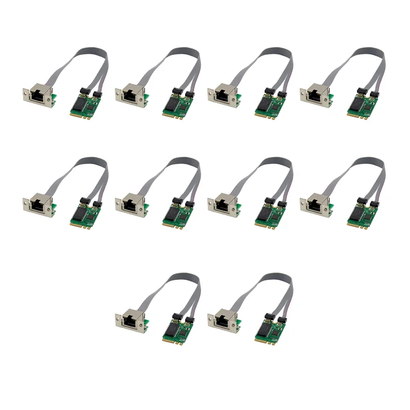 

CEA 10X Mini PCIE Network Card M.2 A+E To RTL8111F Gigabit Ethernet Card Single Port RJ45 Ethernet Network Card
