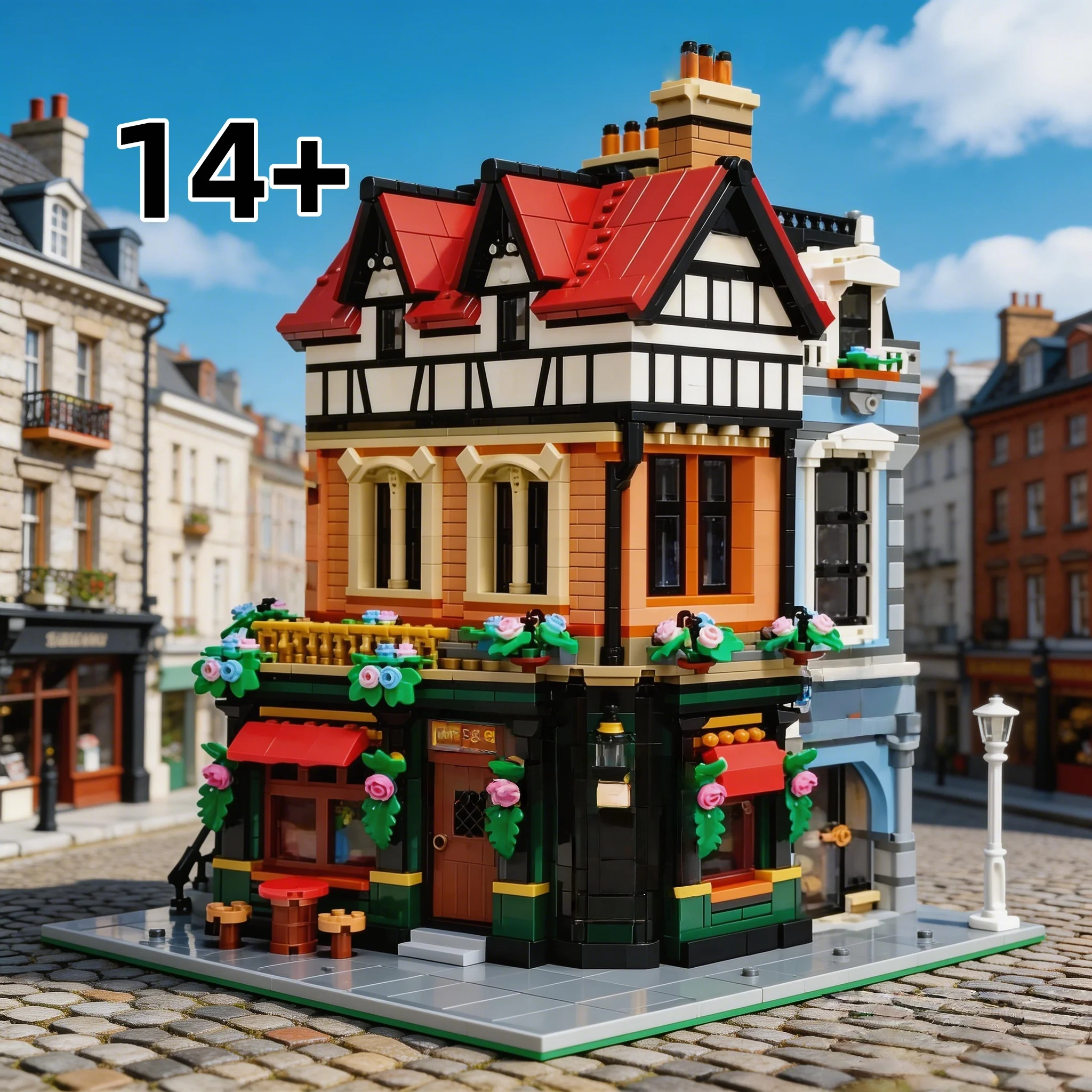 

2026 new 3266p adult street view building blocks puzzle assembly toys European-style architecture adult difficult assembly deskt