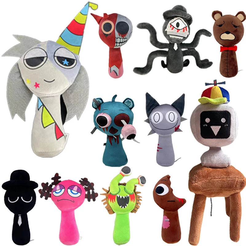 Sprunki Plush Toys Sprunki Plush Doll Sprunki Game Cartoon Pillow Kids Birthday Gifts Stuffed Dolls Christmas Gift