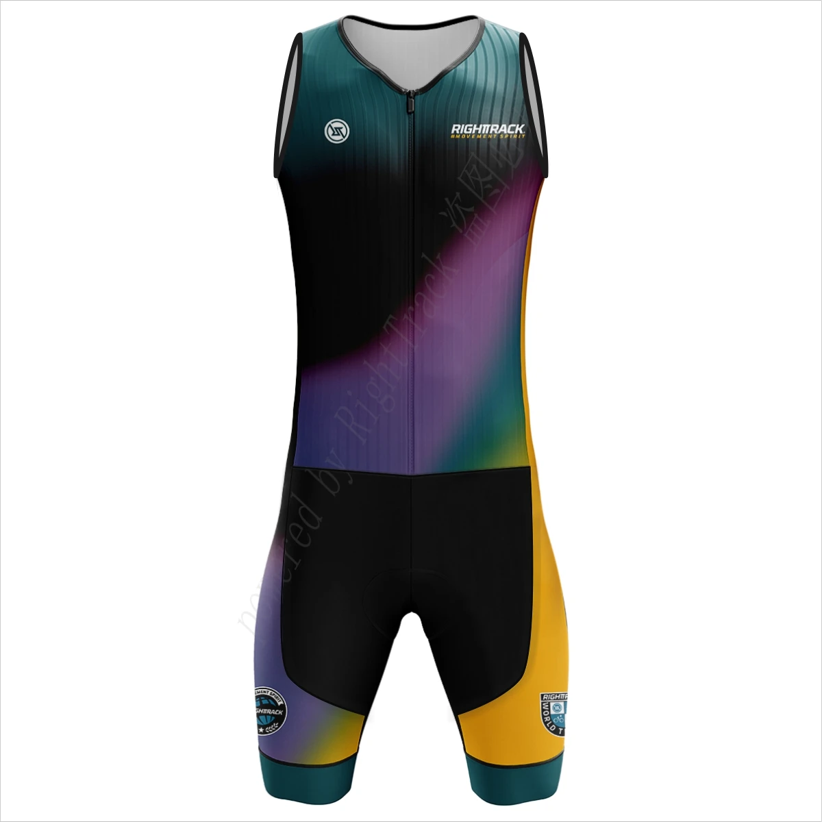 ProRaces Triathlon Trisuit Sleeveless Training Clothing Colorful Skinsuit RIGHTTRACK Swimming Cycling Running Skating Apparel