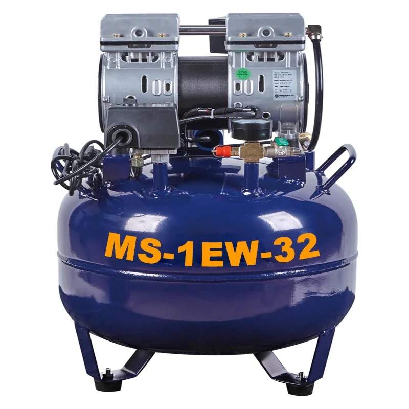 

1KW Ac Power Oil Free Dry Air Compressor 32L Silent Oilless Air Compressor -Dental Equipment 32 Liter Wholesale for Dental