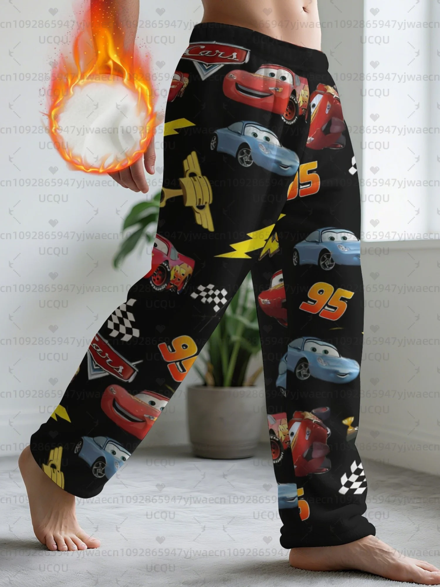 

Мужские фланелевые пижамные штаны Lightning McQueen Sally, рождественские пижамные штаны, зимние пижамы, флисовые пижамы, женские брюки для сна