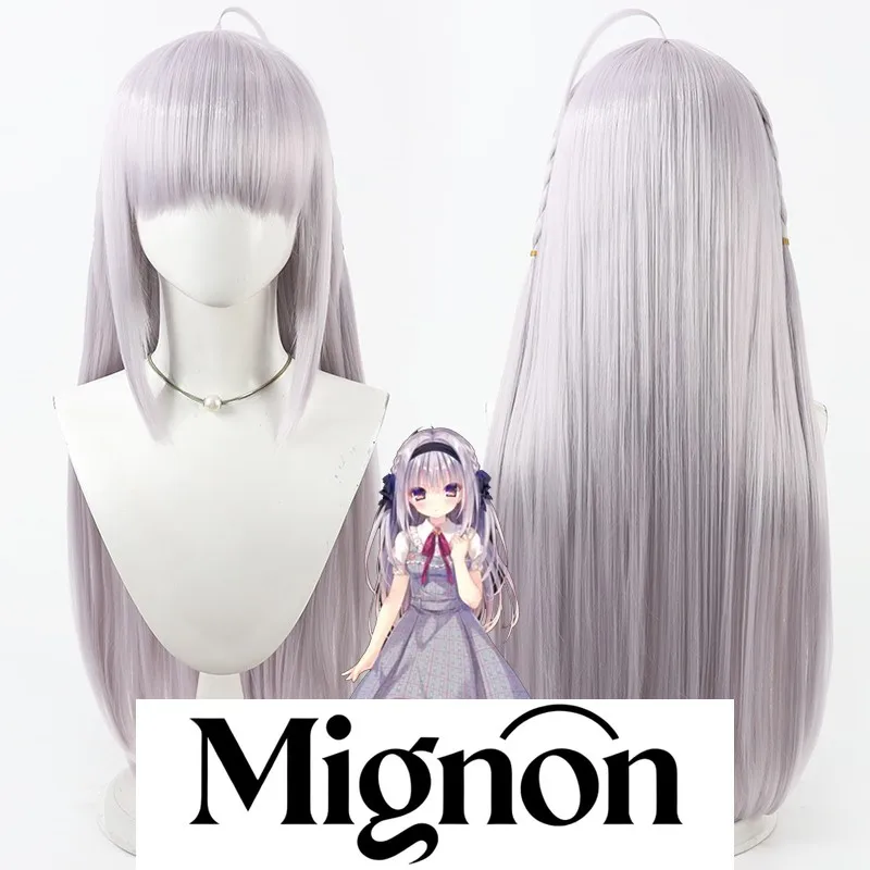 Mignon The Lily of True Love is Stained Red Honjo Manami Cosplay Perücke Hellviolett Simulierte Kopfhaut Lose