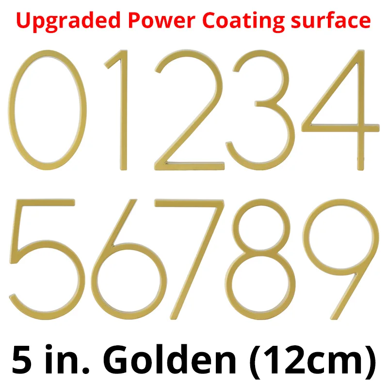 4 / 5/ 6 In. Huis Nummer Zinklegering Aluminium Rvs Zwart Zilver Wit Gouden