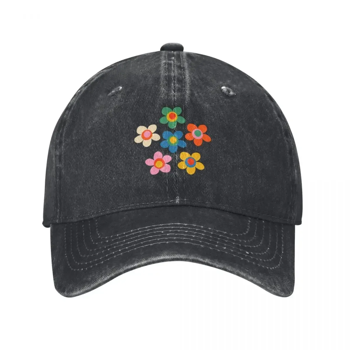 Cheerful Maisie Flowers - Gorra de béisbol rosa con estampado floral colorido, gorra de diseñador, gorras divertidas para golf, gorras de béisbol para hombre y mujer