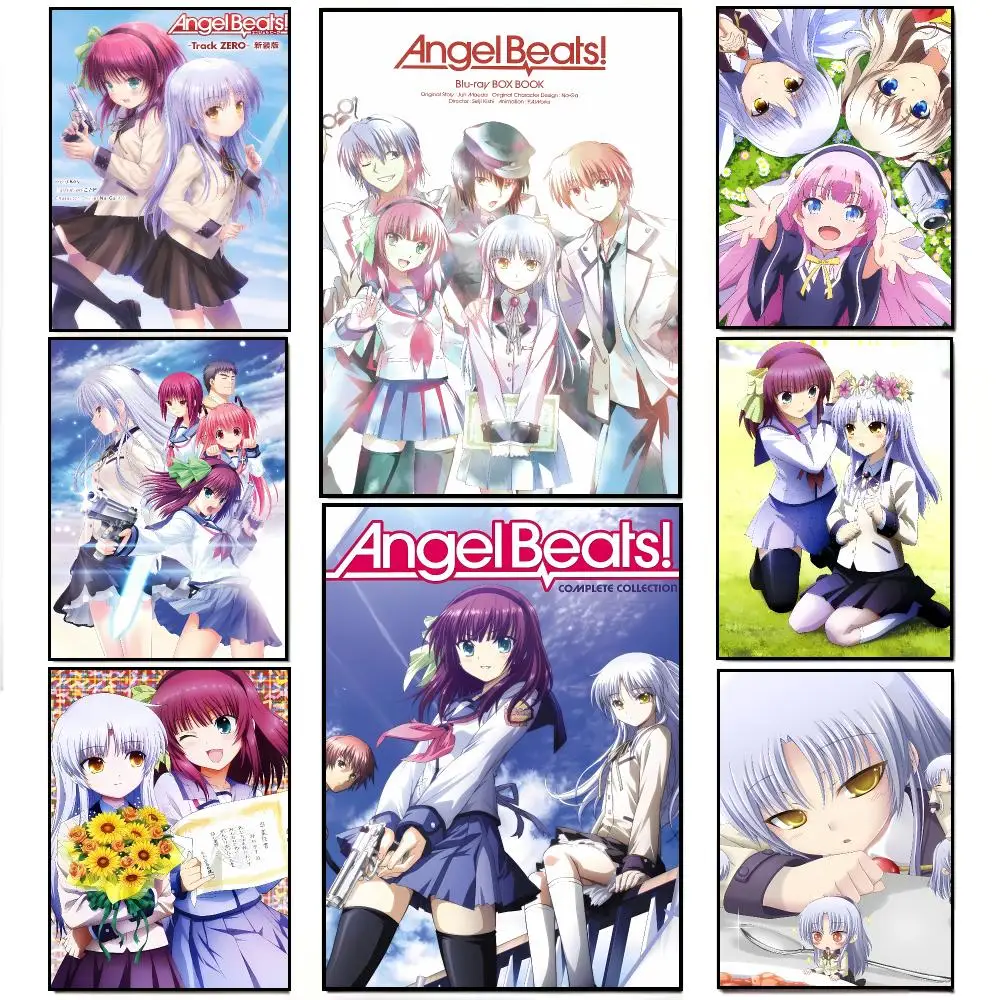 Stylish Fantastic A-Angel Beats Manga Anime Poster Artwork Self Adhesive Indoor Wall Hanging Room Decor Gift