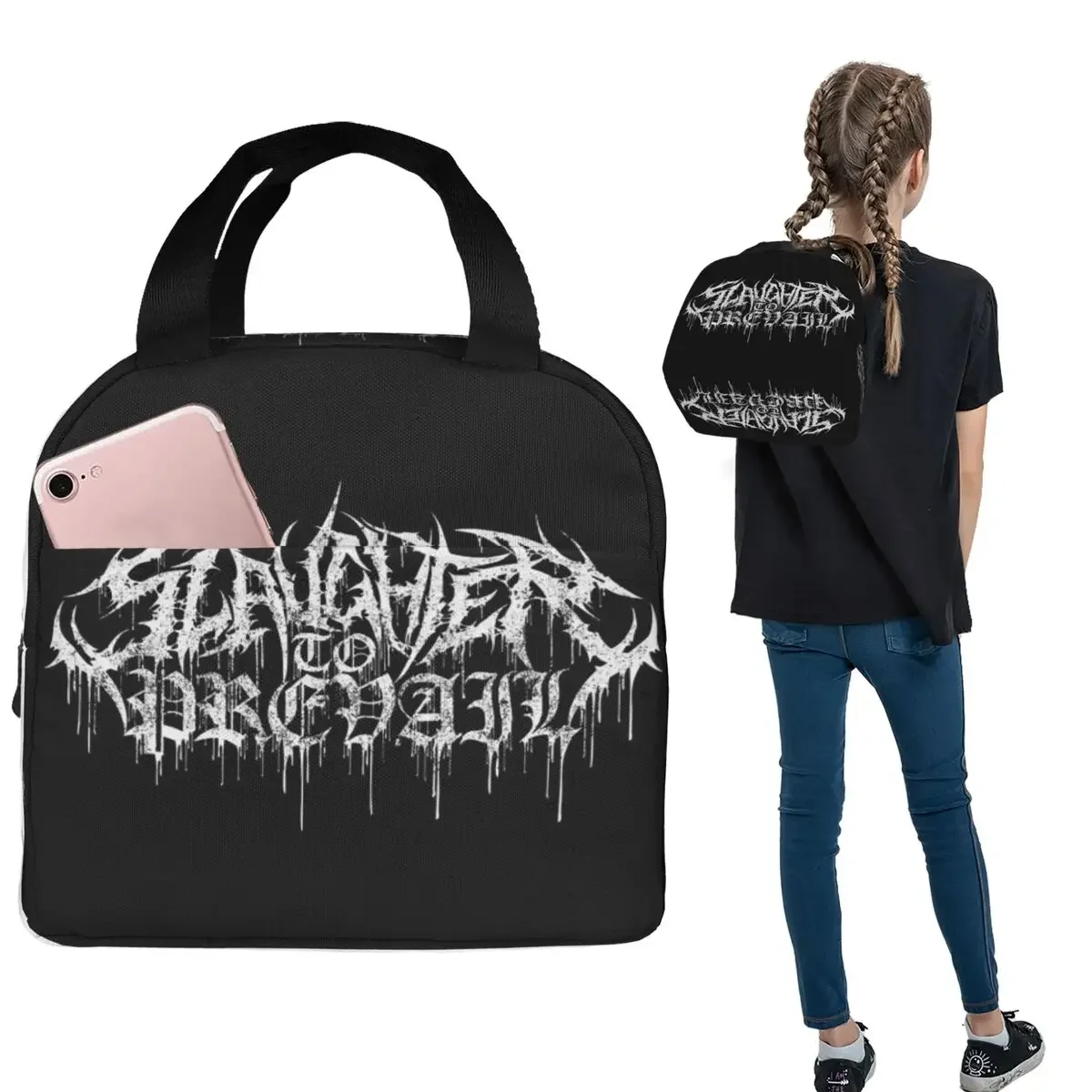 

Термосумка для обедов Slaughter To Prevail Darkness для женщин и детей, портативная термосумка для еды, термосумка-тоут