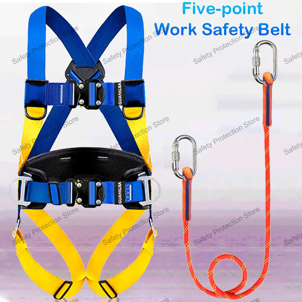 

Five-point High Altitude Work Safety Harness Full Body Safety Belt Outdoor Climbing Training Construction Protection Equipment