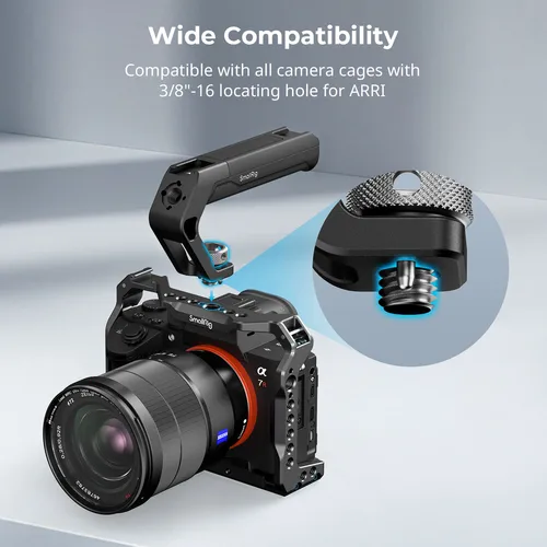 Imagen 2 del producto SmallRig-mango superior de localización Universal ARRI (pequeño), agarre ligero con zapata fría para DSLR, SONY, Nikon Camera Cage 4757