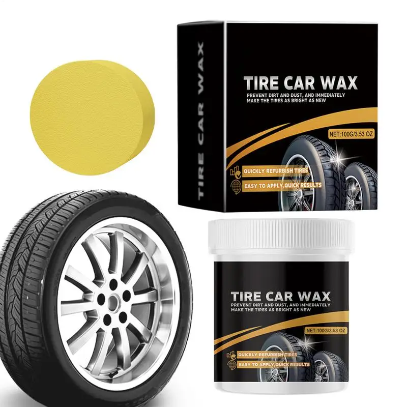 Bandenreiniger Wax 100g Automotive Wheel Shining Solution Bandenpoetsbenodigdheden Voertuigwas voor RV Truck Sedan Minivan