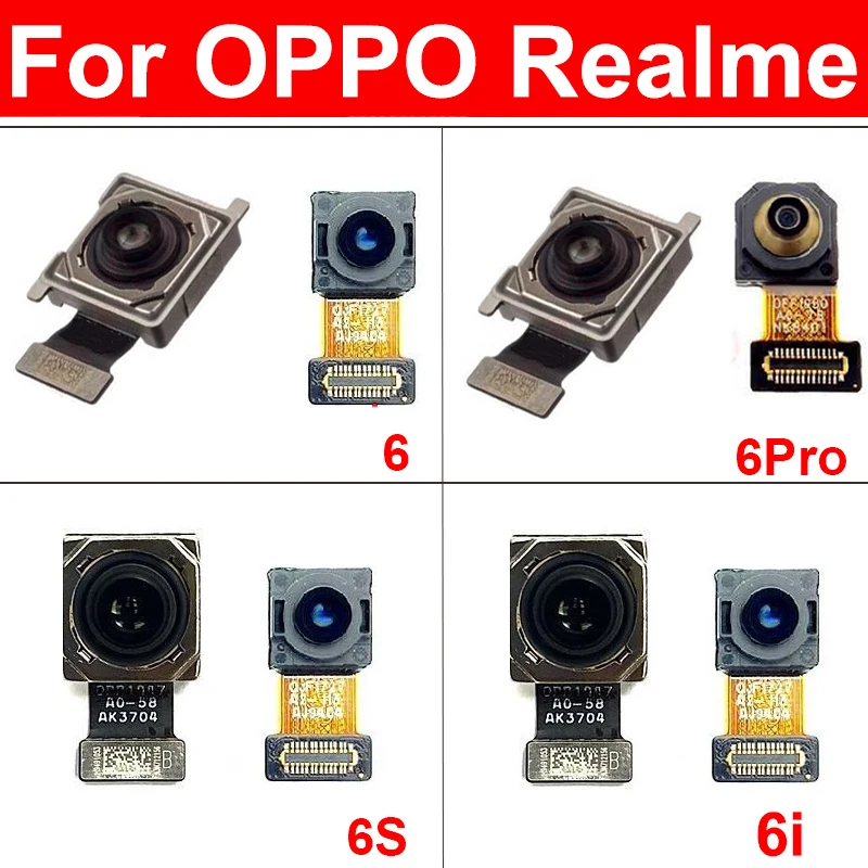 Rear Front Camera For OPPO Realme 6 6Pro 6 6S 6i Selfie Front Facing Back Main Camera Module Flex Cable Reapir Spare Parts