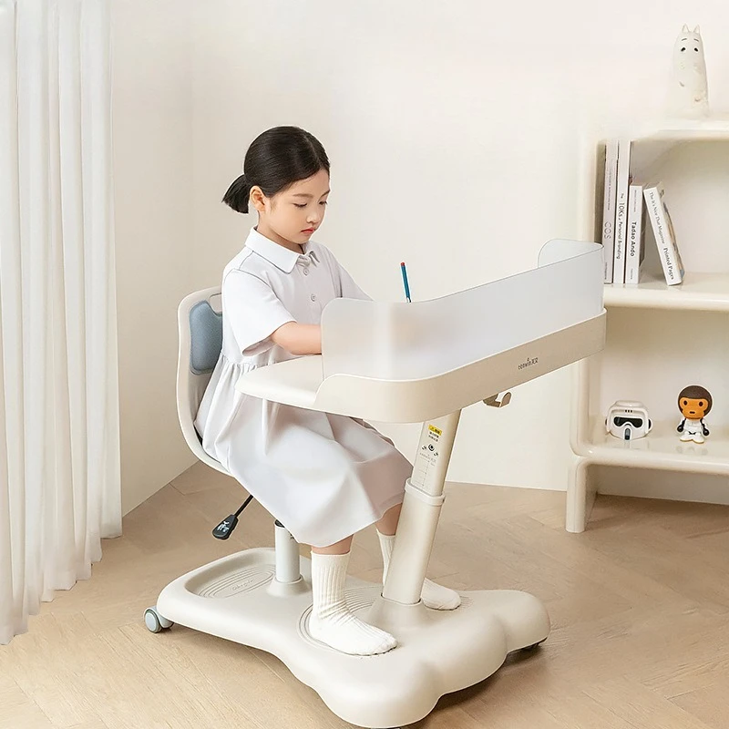 

Bus children's learning desks and chairs, home mobile integrated primary school students writing table lifting desk