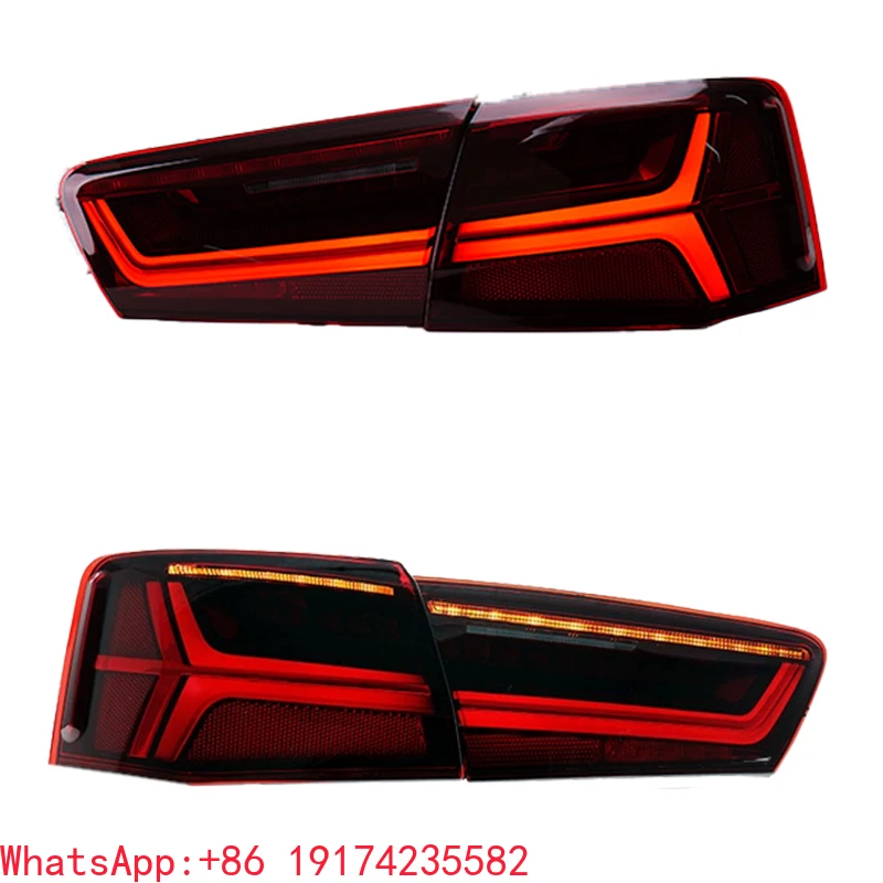 

For A6 A6L C7 Taillights 2012 2013 2014 2015 Taillamp Upgrade Auto Parts Tail Rear Lights LED Red Light