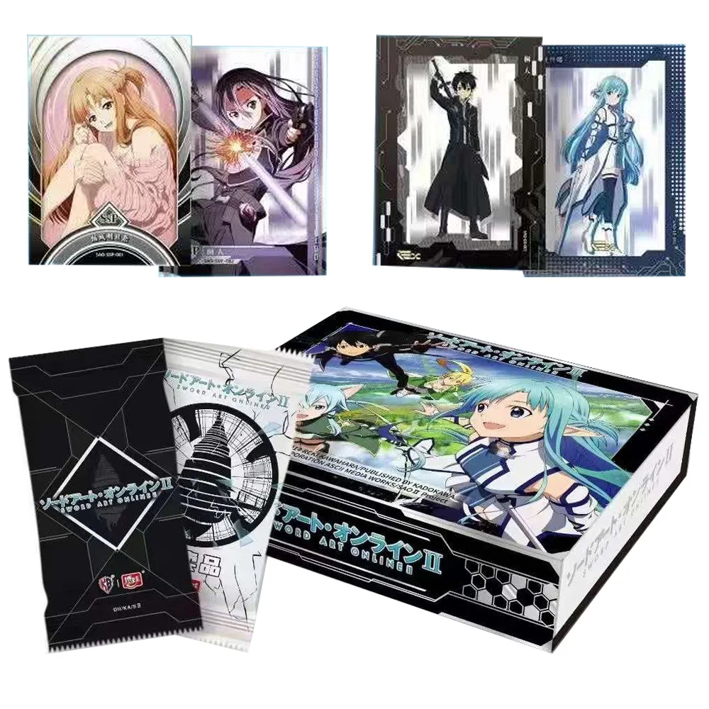 

New SAO Sword Art Online Kirigaya Kazuto Yuuki Asuna Anime Collect cards Child Kids Birthday Gift Game Cards Table Toys gift