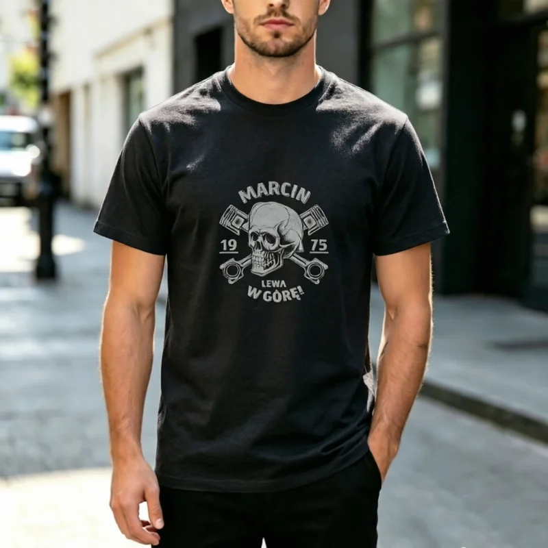 Vintage Biker Skull Helmet Piston Graphic T Shirt Men Women Cotton Crewneck Motorcycle Mechanic For Summer Casual Streetwear