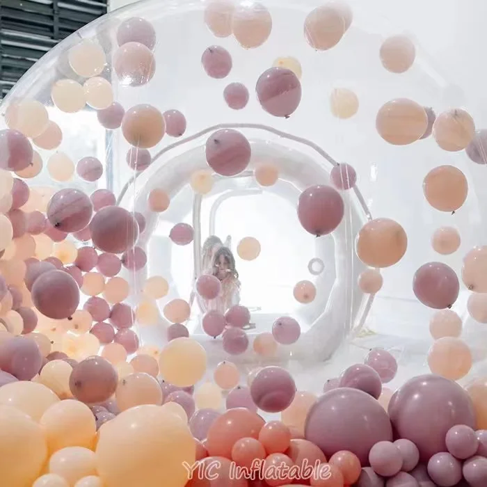 عالية الجودة نفخ فقاعة منزل قبة خيمة نفخ فقاعة البيت مع نفق لخيمة فقاعة طفل خيمة قابلة للنفخ خيمة الحفلات #6
