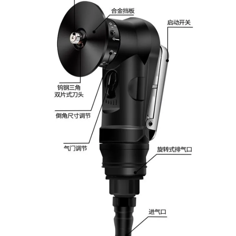 Handheld Pneumatic Chamfering Tool 45 Degree C & R Angle Deburring Small Chamfer Machine
