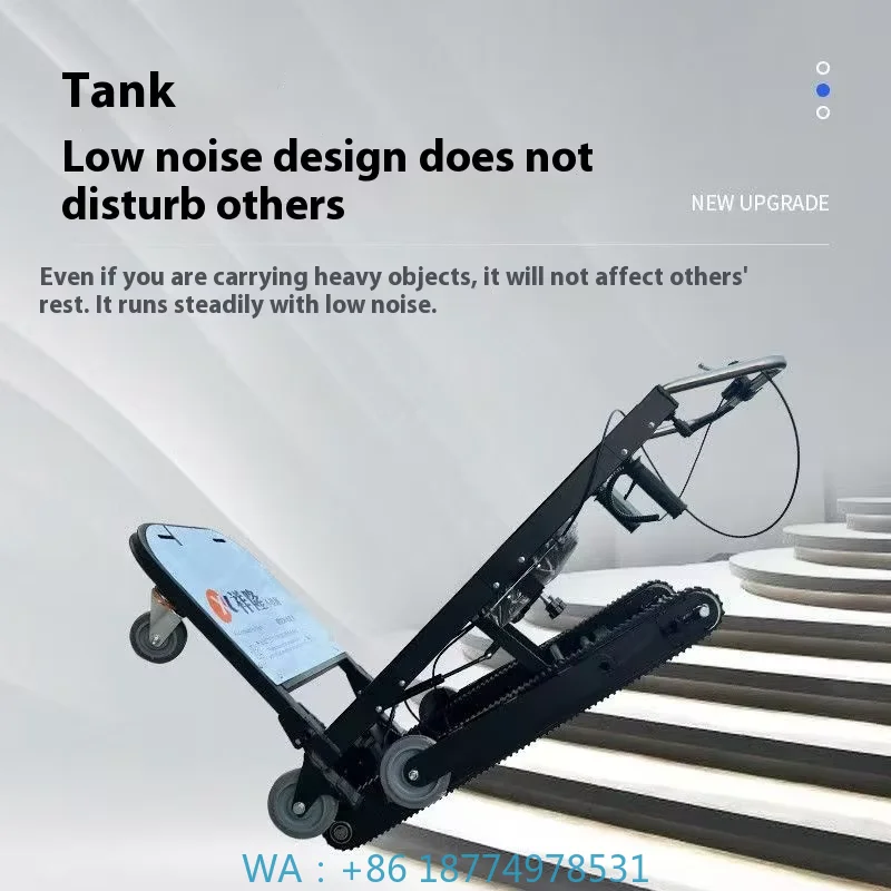 3000W 500kg Load Stair Climber Crawler Dolly Cart Electric Dolly Stair Climbing Trolley 2 Battery Stair Climbing Hand Truck