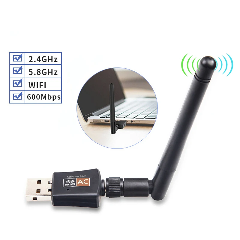 EATPOW-antena de 2dBi, adaptador Wifi USB de 150Mbps, 802.11n/g/b, Ethernet, Wifi, dongle, tarjeta de red inalámbrica, PC, receptor wifi para escritorio