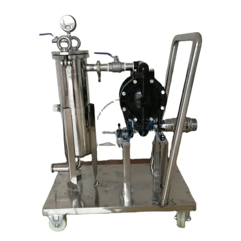 Selected Good Items Hot Sales 1/2/3/4/month Stage Water Liquid Beer Filter Stainless Steel Filtration System And Diaphragm Pump