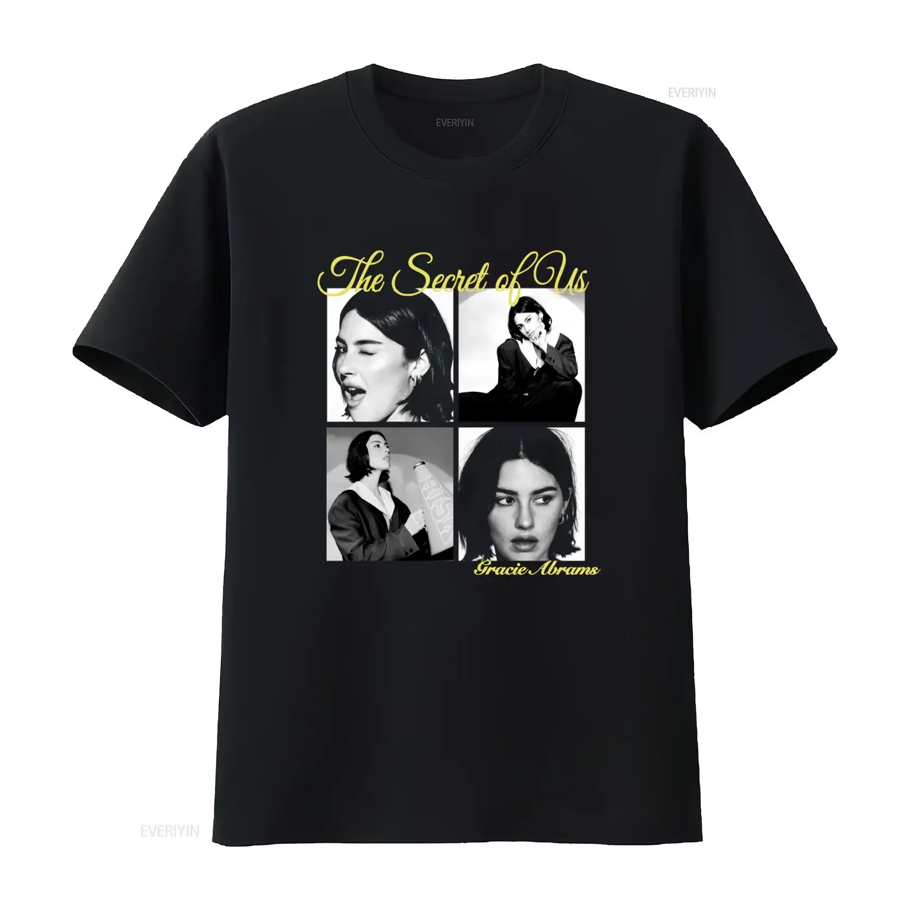 Gracie Abrams The Secret Of Us Inspired Album T Shirt Stylish Music Themed for Fans vintage Washed Stretched graphic Unisex