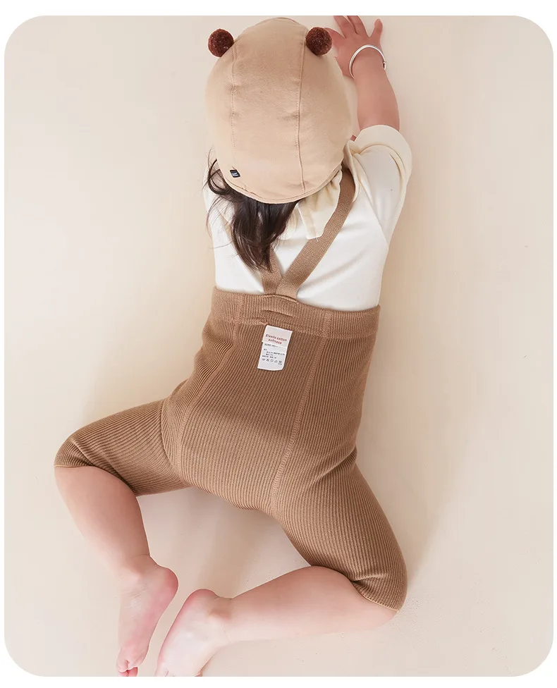 2026 Spring Toddler Baby Short Leggings High Stretch Newborn Suspender Tights Skin-friendly Daily Wear Infant Overalls
