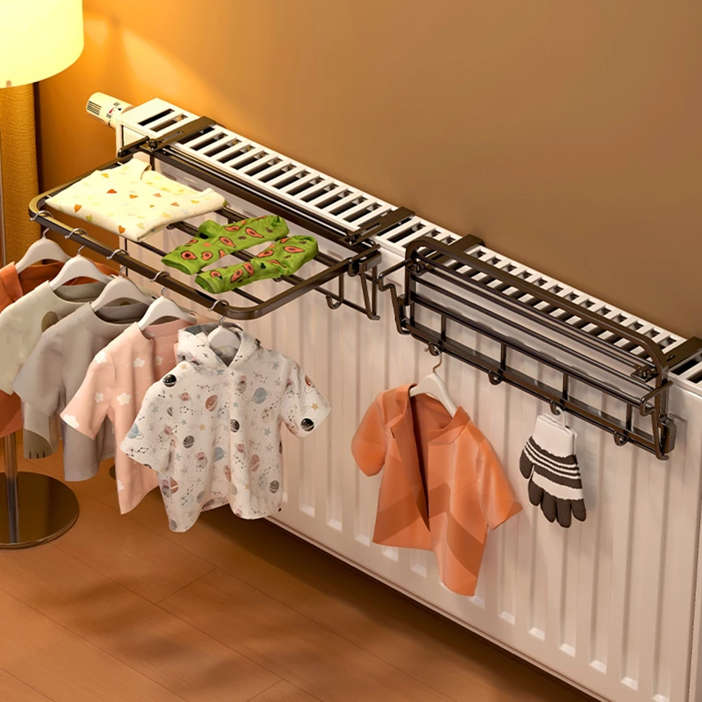 Towel Rail For Radiator 35cm Hanging Cloth Hanger Storage Holder Compatible With Standard For Heating Radiators