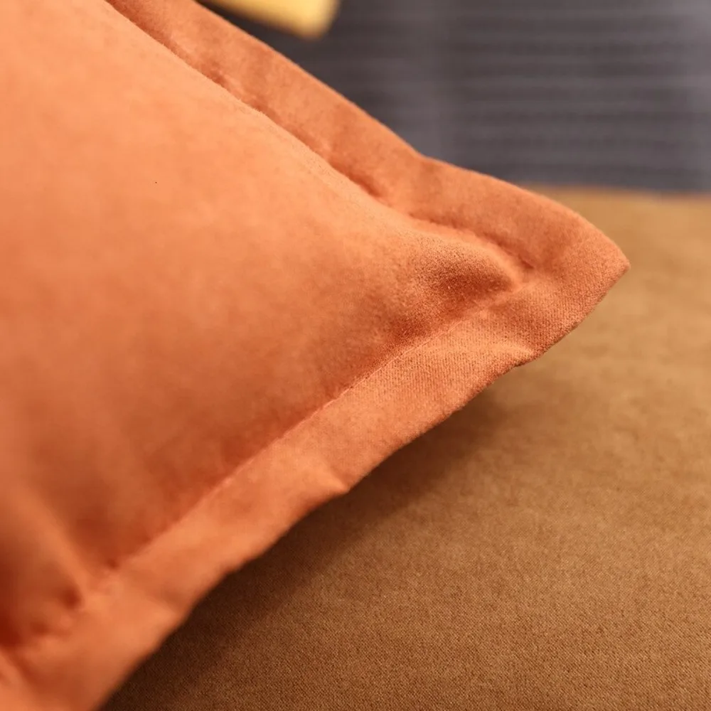 CIFBUY Nordic Ruffle Edge Plain Cushion Cover 30x50/45x45/60x60cm Light Luxury Decorative Throw Pillow Case for Sofa Couch