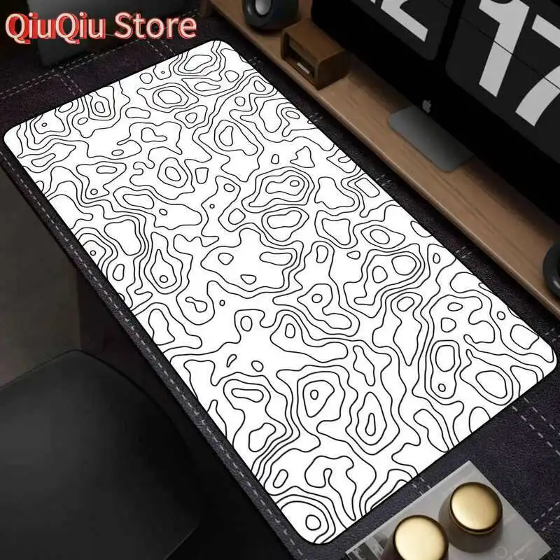 لوحة الماوس 100x50 خطوط الطبوغرافية لوحات ماوس الكمبيوتر الألعاب ستراتا السائل لوحة ماوس كبيرة كبيرة حصيرة لوحة المفاتيح ألعاب ماوس الوسادة Xxl #2