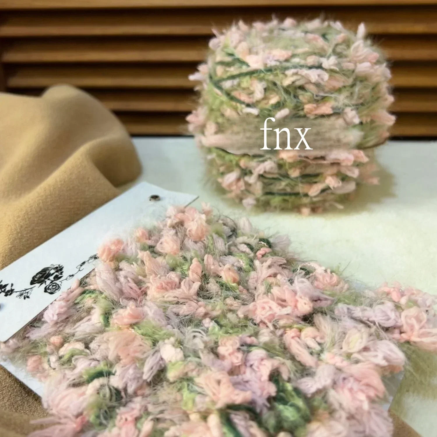 125g Chunky Yarn Green Lotus Blossom Handwoven Featured Handmixed Thread Woolen Ball Knitting Crochet 5mm Bag Card Clothes