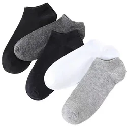 12 Pairs Men's Boat Socks Breathability Sweat Absorption Sports Business Socks Leisure Solid Color Men's Low Tube Floor Socks