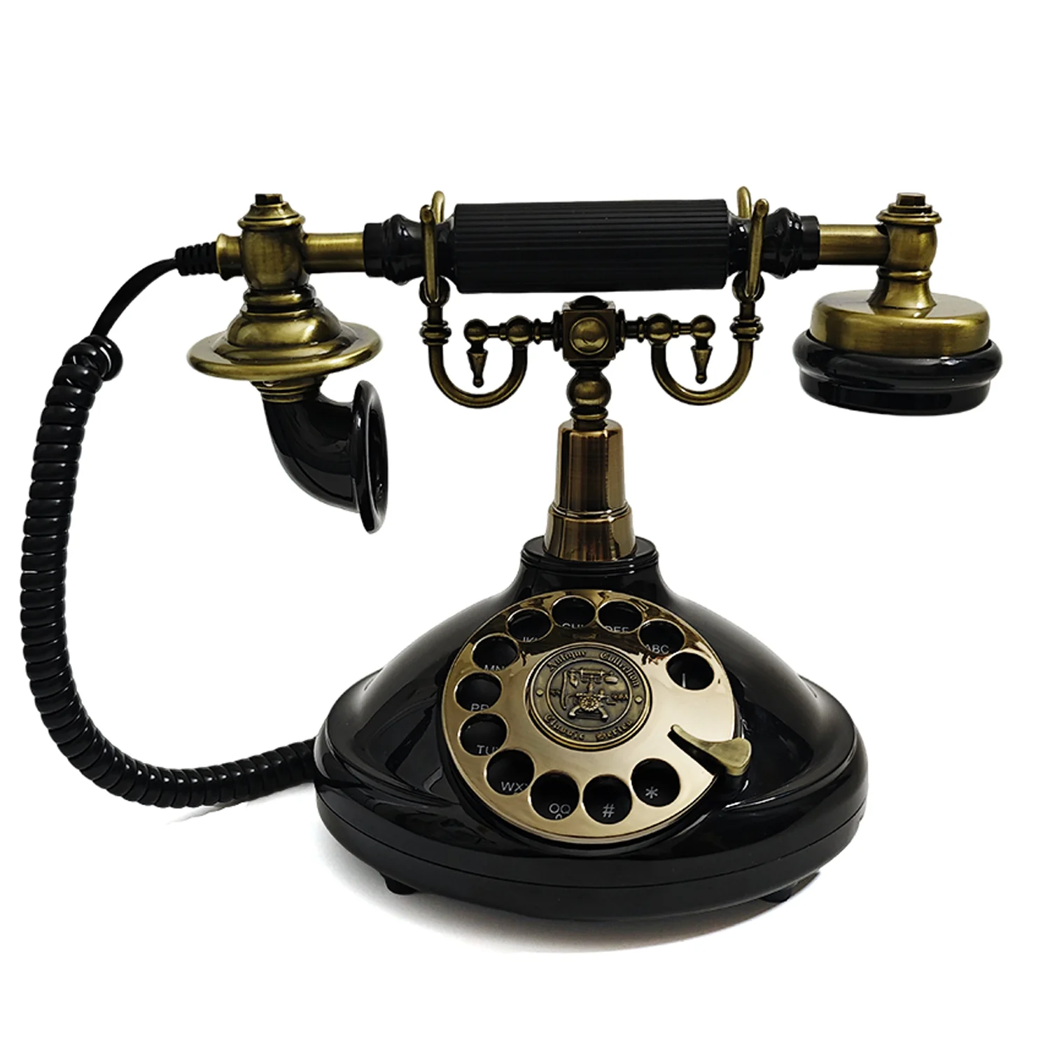Geschenktelefoon met opnamefunctie, vintage draaiknop, op maat gemaakte berichten voor bruiloften, verjaardagen en feesten.