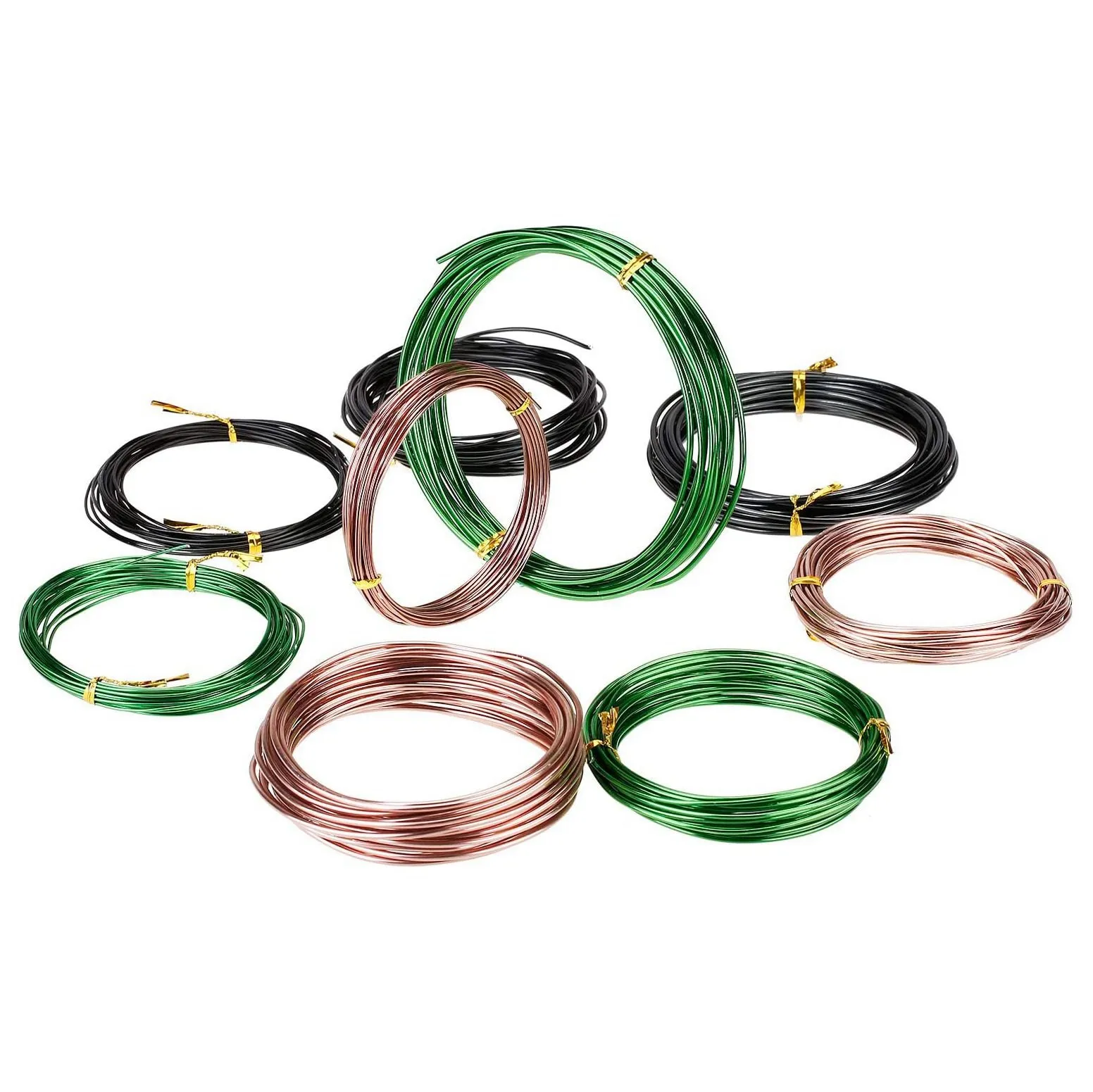 BAAJ-9 Rolls Bonsai Wires, Tree Training Wire, Anodized Aluminum Bonsai Training Wire, For Bonzai Trees Indoor