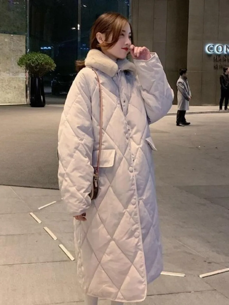 Autumn Winter Warm Jacket Women Puffer Long Fashion Lightweight Down Cotton Overcoat Female Loose Casual Warm Parkas Outerwer