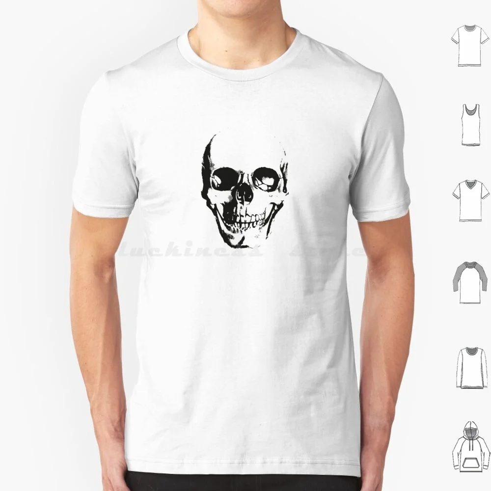 Skull Graphic Print T Shirt 6xl Cotton Cool Tee Skill Bones Death Metal Punk Music