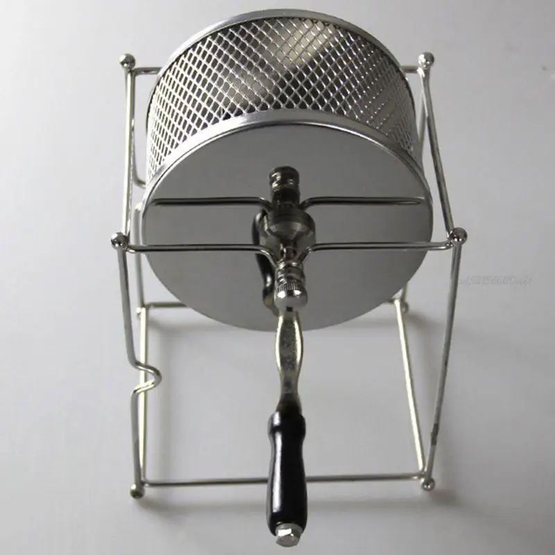 27RB من طبل من النوع القهوة المحمص آلة تحميص حبوب القهوة الكهربائية مع مقبض الفول السوداني المحمص لاستخدام المنزل متينة