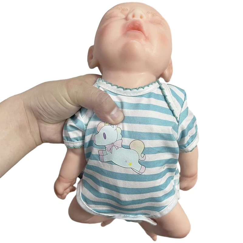 Cosdoll 40cm 2200g 100% corpo inteiro silicone reborn boneca realista olhos fechados masculino brinquedos do bebê menino para crianças bonecas presente