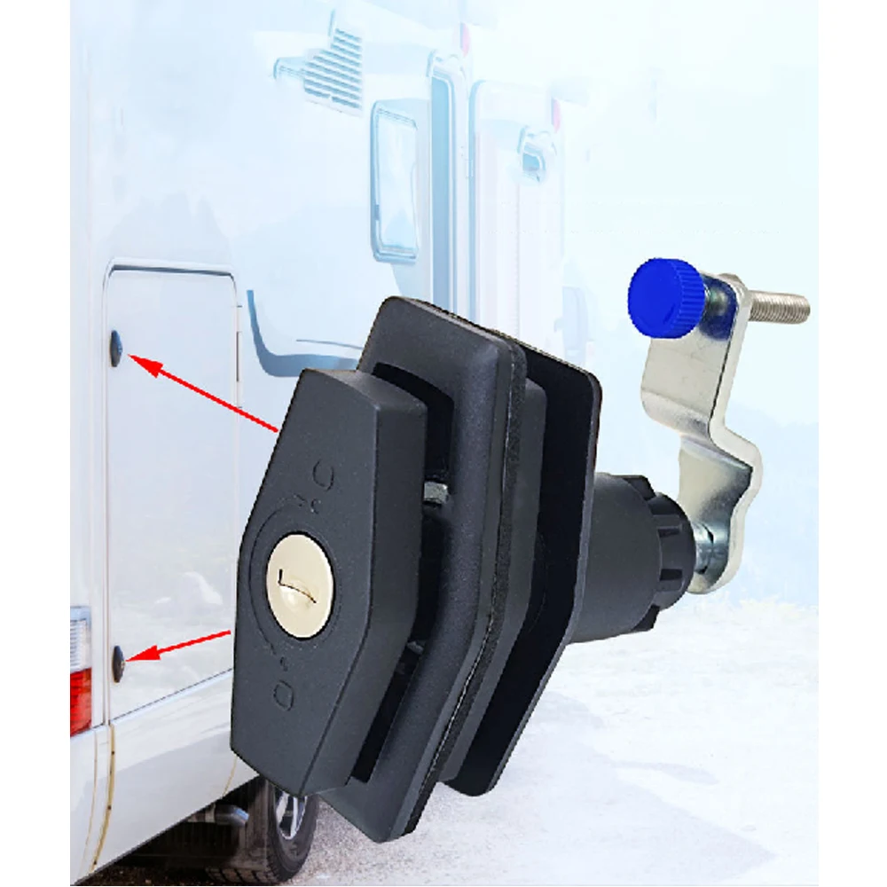 

1set Rv Compartment Door Locker PUSH POP Door Lock With 2keys For Swift Elldis Motorhome Caravan Camper Van RV Accessories