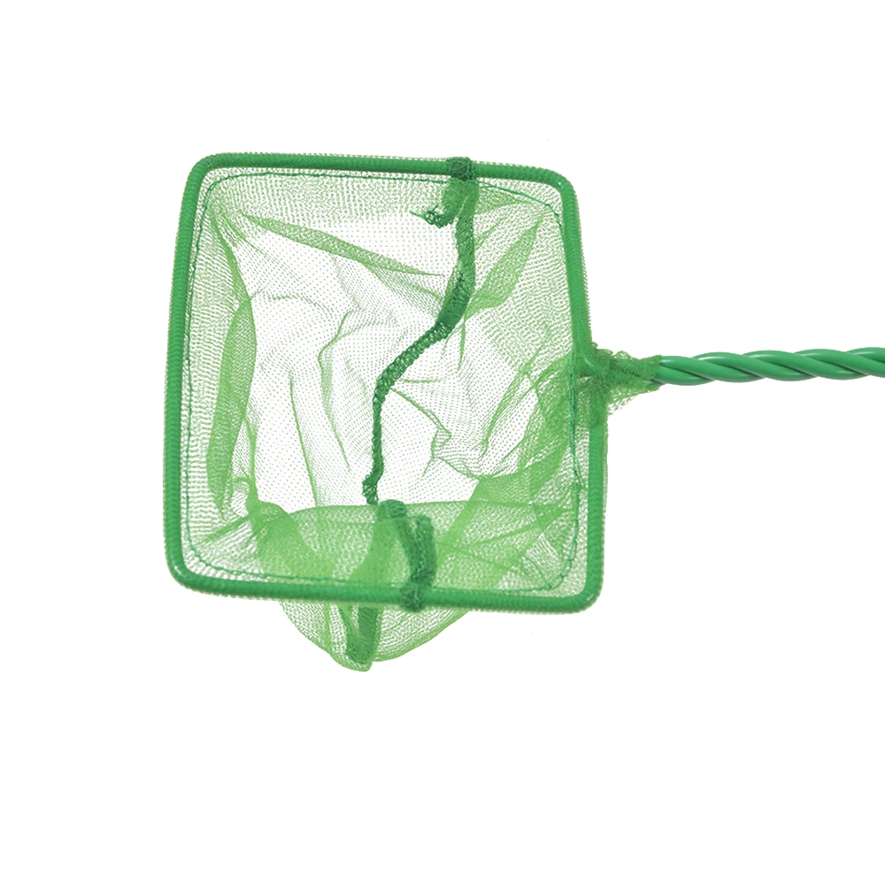 Portable Fish Net Long Handle Square Aquarium Accessories Fish Tank Landing Net Fishing Aquarium Tank