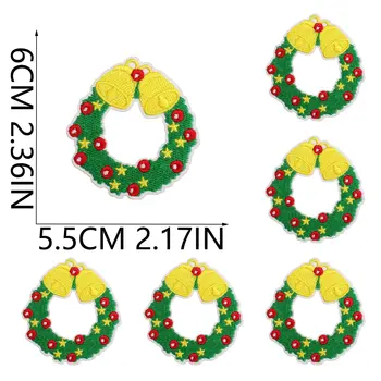 10 יחידות/23 יחידות/סט סיטונאי חג המולד תג רקמה טלאי סנטה קלאוס תיקון ברזל על בגדי חומרי קופסת מתנה קישוט DIY 10 best sales לתפור על טלאי - №10