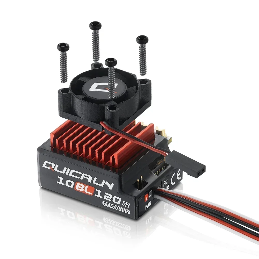 Hobbywing 10BL120A G2 ESC W/ 540 ICON V2 SPEC 10.5T 13.5T 17.5T 21.5T Motor 2-3S Sensored Brushless Combo for 1/10 Drift RC Car