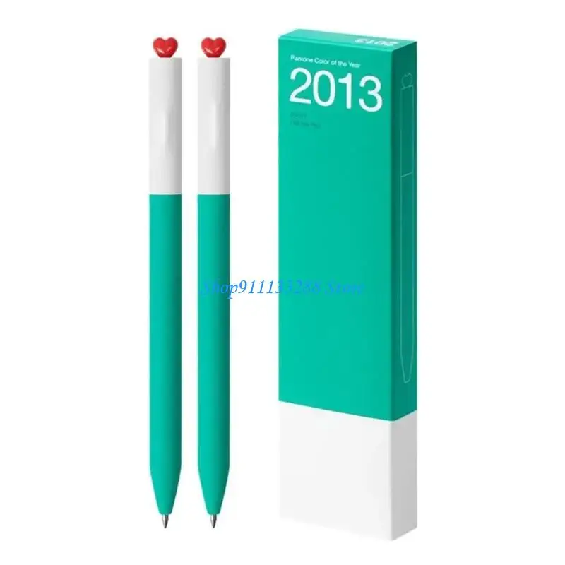 

G88D 2 Pcs Neutral Pen Writing Pen Love Heart Gel Pen Stationery Pen Gel Pen
