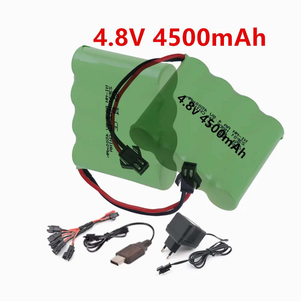 4.8v 4500mAh Rechargeable Battery Upgrade 3000mAh Nimh AA Battery Pack For Rc toys Cars Tanks Robots Guns Boats