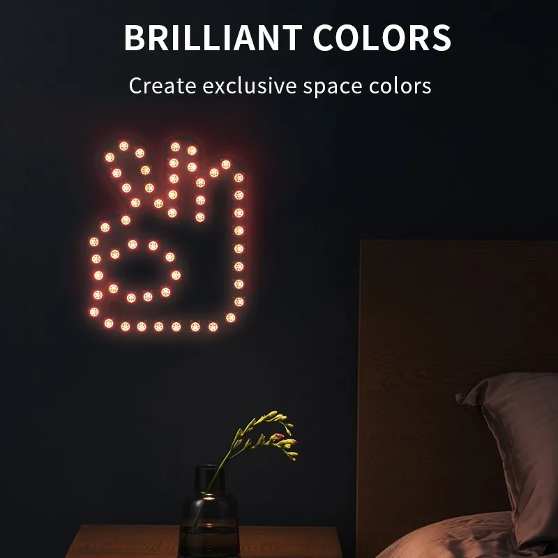 Op de auto gemonteerd vingerlicht Gebaarlamp Voertuig Multifunctioneel waarschuwingswaarschuwing Achterbotsingspreventie Interactief handpalmlicht