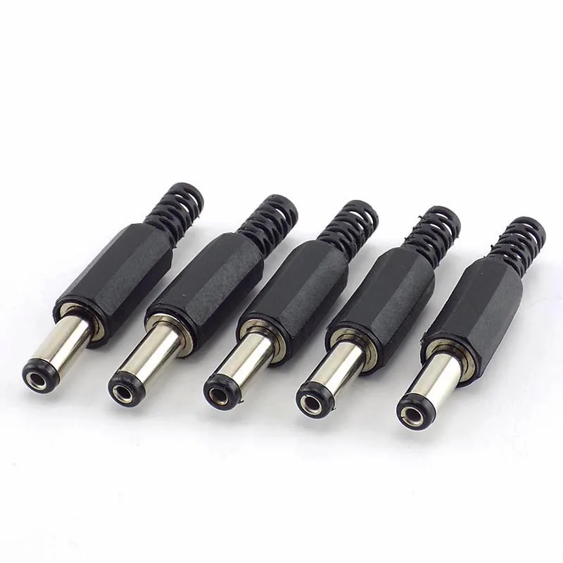 100 Stuks 5.5x2.1mm DC Mannelijke Jack Verlengkabel Cord Adapter Connector Voor Cctv Camera Jack Plug adapter L19