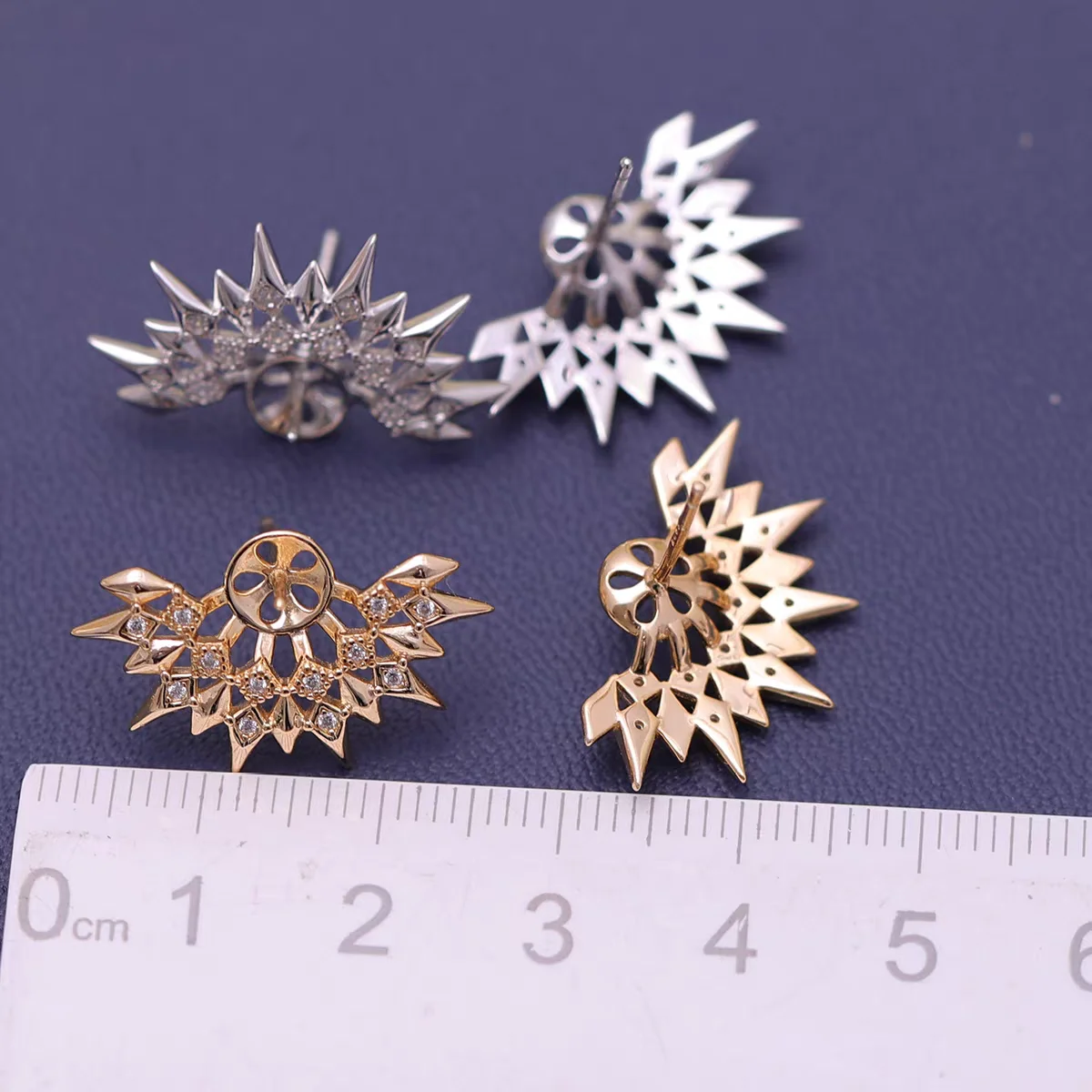 S925 Sterling Silver Earrings Base Findings Mountings Jewelry Mounts Fittings Accessories for 8-10mm Pearls 3 pairs/lot