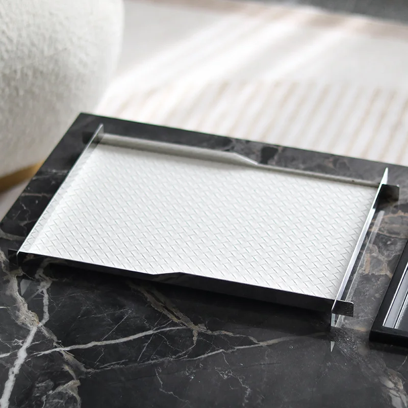 Simple Decorative Tray Study Living Room Metal Storage Tray Modern Home Decor Trays Elegant Aesthetic Design Jewelry Trays